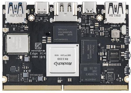Одноплатный компьютер Khadas Edge Basic Rockchip RK3399 n15333 - фото 103491