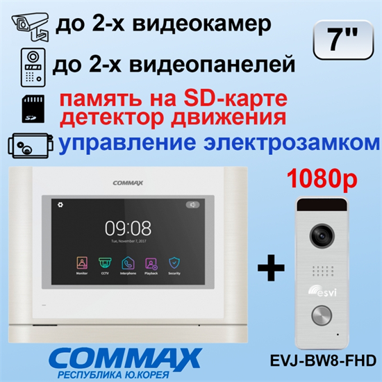 CDV-704MF Белый + EVJ-BW8-FHD(s) Серая с установкой 27593 - фото 68558