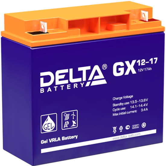 Аккумуляторная батарея Delta GX 12-17 n12411 - фото 73892