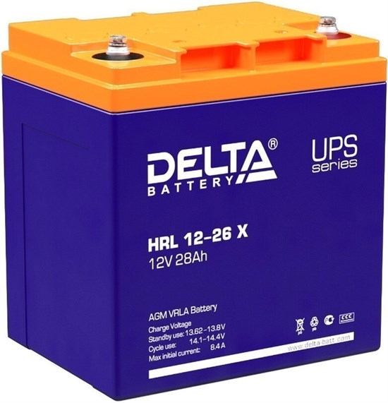Аккумуляторная батарея Delta HRL 12-26 X n12423 - фото 74108