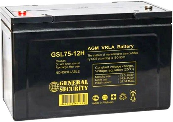 Аккумуляторная батарея General Security GSL75-12H n12565 - фото 74141