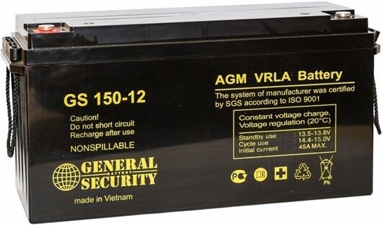 Аккумуляторная батарея General Security GS150-12 n12532 - фото 74479