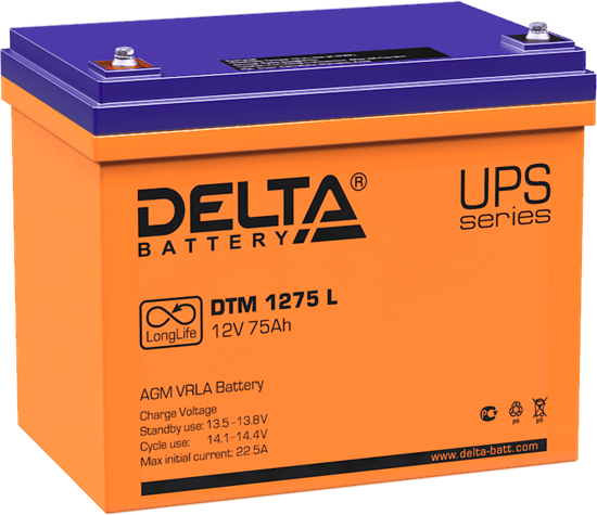 Аккумуляторная батарея Delta DTM1275L n12396 - фото 74508