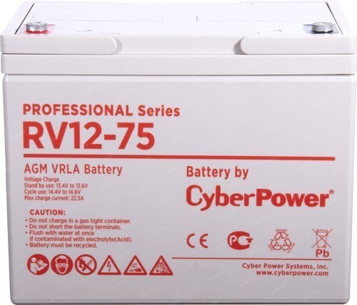 Аккумуляторная батарея CyberPower RV 12-75 n12344 - фото 74515