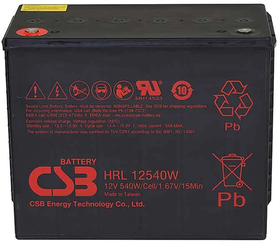 Аккумуляторная батарея CSB HRL12540W n12295 - фото 74750
