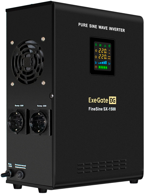 ИБП ExeGate FineSine SX-1500.LCD.AVR.2SH F661850 - фото 76056
