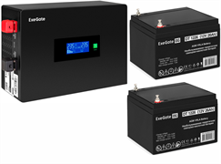 ИБП ExeGate IdealSine SR-1500.LCD.2SH + 2x DT 1226 (26Ач) F682413
