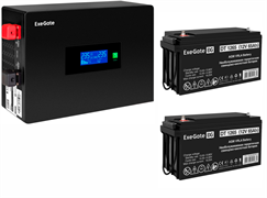 ИБП ExeGate IdealSine SR-1500.LCD.2SH + 2x DT 1265 (65Ач) F682419