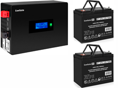ИБП ExeGate IdealSine SR-1500.LCD.2SH + 2x DT 1275 (75Ач) F682421