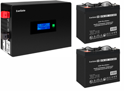 ИБП ExeGate IdealSine SR-1500.LCD.2SH + 2x DTM 1255 (55Ач) F682418