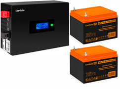 ИБП ExeGate IdealSine SR-1500.LCD.2SH + 2x HRL 12-26 (26Ач) F682414