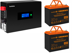 ИБП ExeGate IdealSine SR-1500.LCD.2SH + 2x HRL 12-75 (75Ач) F682422