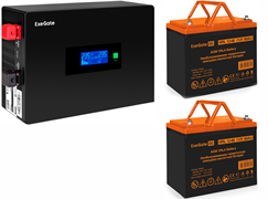 ИБП ExeGate IdealSine SR-1500.LCD.2SH + 2x HRL 12-80 (80Ач) F682423