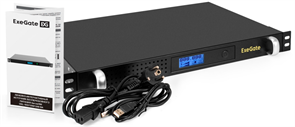 ИБП ExeGate 1U ServerRM UNL-650.LCD.AVR.4C13.RJ.USB.1U F723627