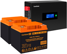 ИБП + батарея ExeGate IdealSine SR-1500.LCD.2SH + 2x HRL 12-45 (45Ач) F706583