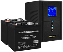 ИБП + батарея ExeGate SineTower SZ-1000.LCD.AVR.2SH.1C13.USB + 2x DTM 1255 (55Ач) F666932