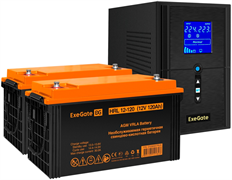 ИБП + батарея ExeGate SineTower SZ-1500.LCD.AVR.2SH.1C13.USB + 2x HRL 12-120 (120Ач) F665920