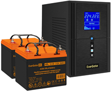 ИБП + батарея ExeGate SineTower SZ-1500.LCD.AVR.2SH.1C13.USB + 2x HRL 12-33 (33Ач) F665925