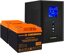 ИБП + батарея ExeGate SineTower SZ-1500.LCD.AVR.2SH.1C13.USB + 2x HRL 12-45 (45Ач) F665930