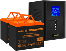 ИБП + батарея ExeGate SineTower SZ-1500.LCD.AVR.2SH.1C13.USB + 2x HRL 12-80 (80Ач) F665936