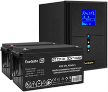 ИБП + батарея ExeGate SineTower SZ-2000.LCD.AVR.3SH.1C13.USB + 2x DT 12150 (150Ач) F665946
