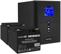 ИБП + батарея ExeGate SineTower SZ-2000.LCD.AVR.3SH.1C13.USB + 2x DT 1240 (40Ач) F665957