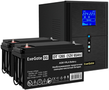 ИБП + батарея ExeGate SineTower SZ-2000.LCD.AVR.3SH.1C13.USB + 2x DT 1265 (65Ач) F665968