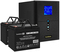 ИБП + батарея ExeGate SineTower SZ-2000.LCD.AVR.3SH.1C13.USB + 2x DT 1275 (75Ач) F665970