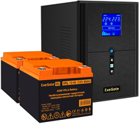 ИБП + батарея ExeGate SineTower SZ-2000.LCD.AVR.3SH.1C13.USB + 2x HRL 12-45 (45Ач) F665963