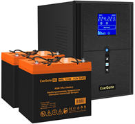 ИБП + батарея ExeGate SineTower SZ-2000.LCD.AVR.3SH.1C13.USB + 2x HRL 12-55 (55Ач) F665967