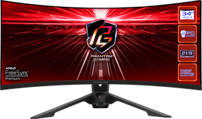 Монитор ASRock 34  Phantom Gaming PG34WQ15R3A F49762